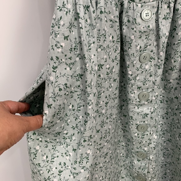 Reformation Cale linen Midi Dress NWOT agave print - Picture 5 of 10